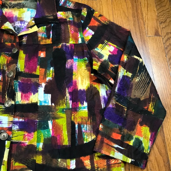 Vintage New Direction Women's XL Patchwork Jacket - Picture 3 of 8